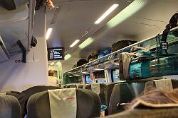 Fahrt am Vorabend nach Wien mit dem Zug